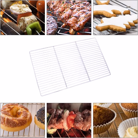 100% 304 Stainless Steel Wire Mesh Cake Cooling Shelf and Roasting Oven Rack